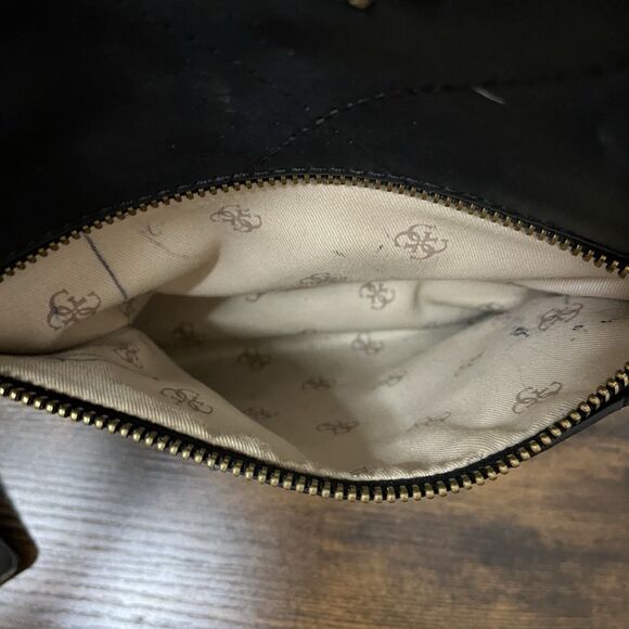 GUESS Women’s Small Black Faux Leather Backpack Designer Fashion Bag - Picture 9 of 9